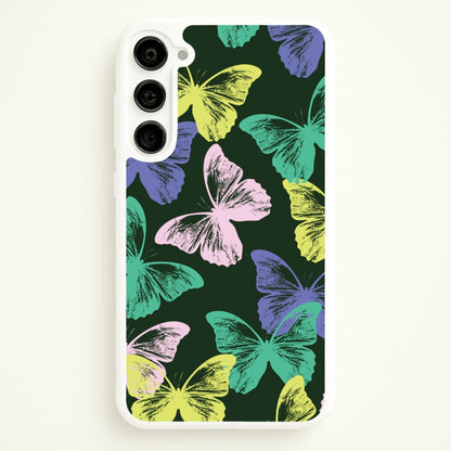 Colourful Butterfly Stamps Pattern  - Patterns Phone Case for Galaxy S23 Plus