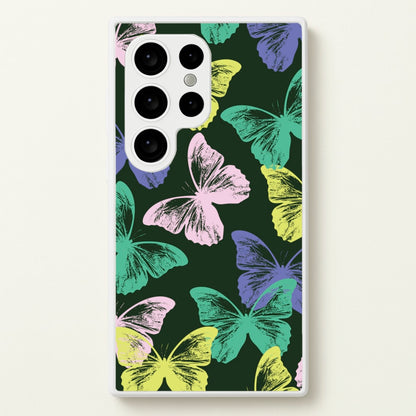 Colourful Butterfly Stamps Pattern  - Patterns Phone Case for Galaxy S24 Ultra