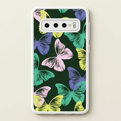 Colourful Butterfly Stamps Pattern  - Patterns Phone Case for Galaxy S10