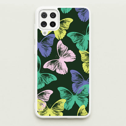 Colourful Butterfly Stamps Pattern  - Patterns Phone Case for Galaxy A12