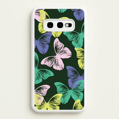 Colourful Butterfly Stamps Pattern  - Patterns Phone Case for Galaxy S10e