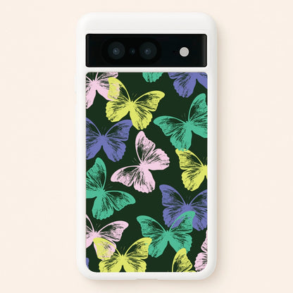 Colourful Butterfly Stamps Pattern  - Patterns Phone Case for Google Pixel 8