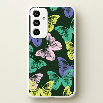 Colourful Butterfly Stamps Pattern  - Patterns Phone Case for Galaxy A35