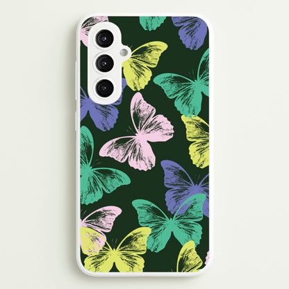 Colourful Butterfly Stamps Pattern  - Patterns Phone Case for Galaxy S23FE