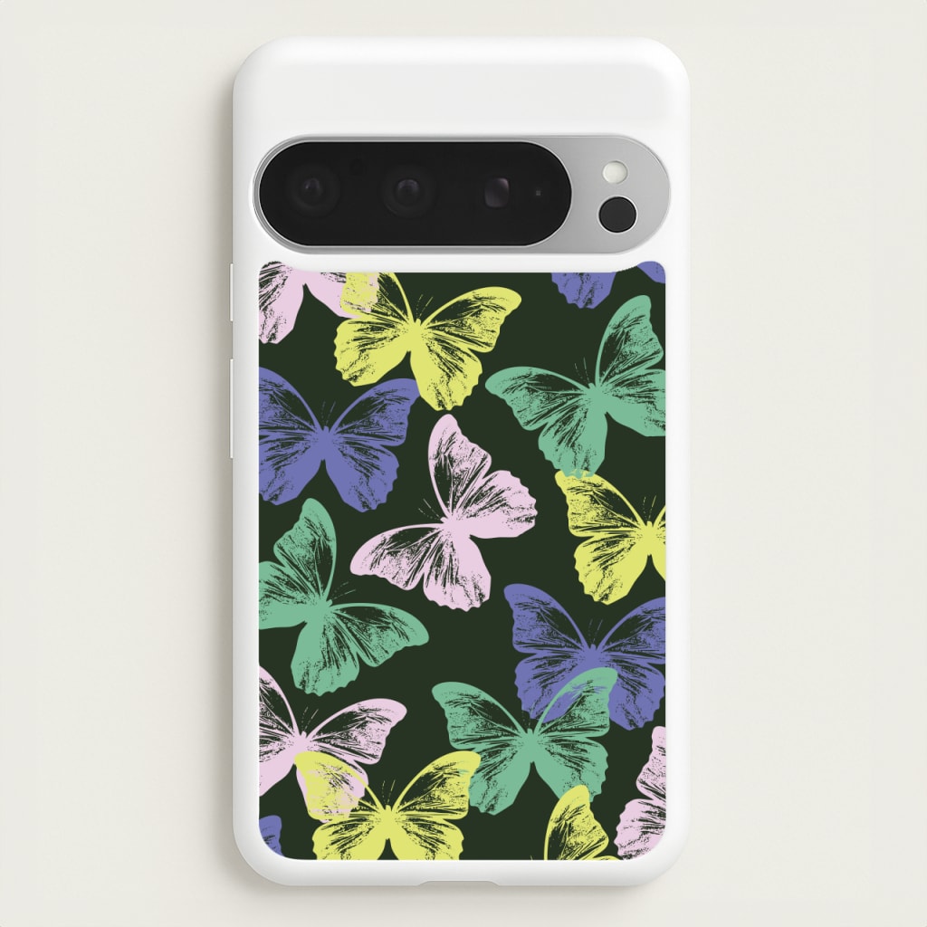 Colourful Butterfly Stamps Pattern  - Patterns Phone Case for Google Pixel 9 Pro XL