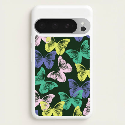 Colourful Butterfly Stamps Pattern  - Patterns Phone Case for Google Pixel 9 Pro XL