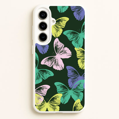 Colourful Butterfly Stamps Pattern  - Patterns Phone Case for Galaxy A56