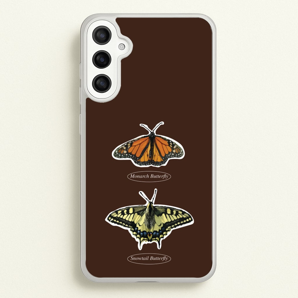Butterfly Species Collage  - Patterns Phone Case for Galaxy A34