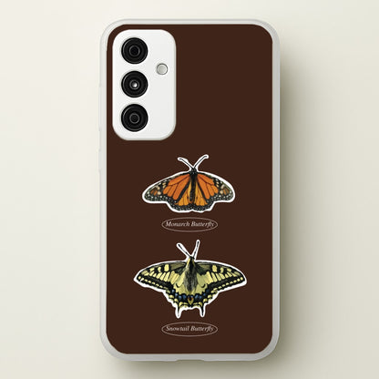 Butterfly Species Collage  - Patterns Phone Case for Galaxy A55