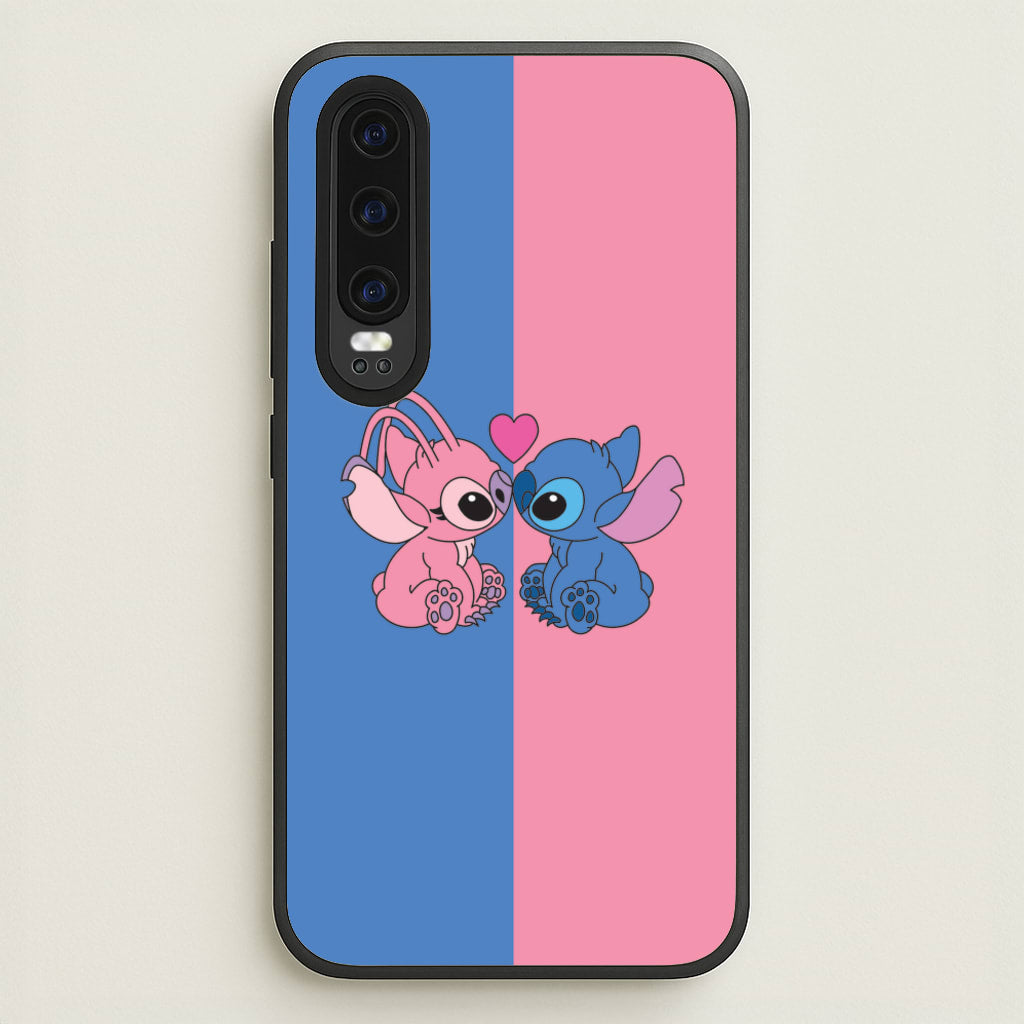 Angel And Blue Alien - Pink Alien  - Angel Stitch Phone Case for Huawei P30
