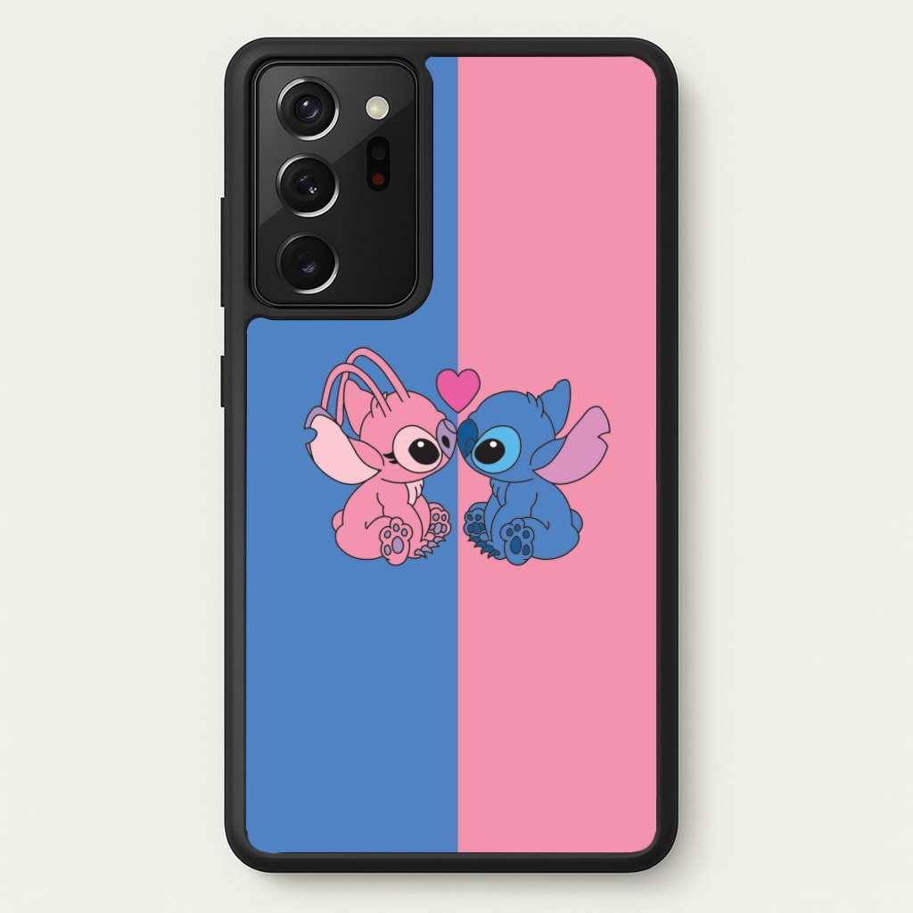 Angel And Blue Alien - Pink Alien  - Angel Stitch Phone Case for Galaxy Note 20 Ultra