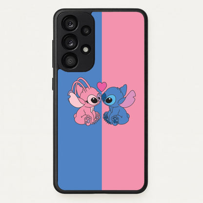 Angel And Blue Alien - Pink Alien  - Angel Stitch Phone Case for Galaxy A53