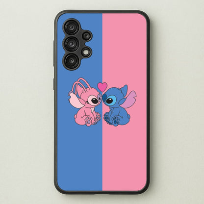 Angel And Blue Alien - Pink Alien  - Angel Stitch Phone Case for Galaxy A13