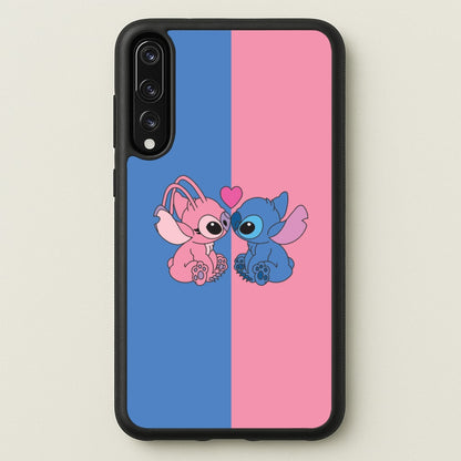 Angel And Blue Alien - Pink Alien  - Angel Stitch Phone Case for Huawei P20 Pro