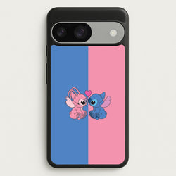 Angel And Blue Alien - Pink Alien  - Angel Stitch Phone Case for Google Pixel 9 / 9 Pro