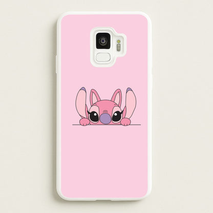 Angel Leaning - Pink Alien  - Angel Stitch Phone Case for Galaxy S9