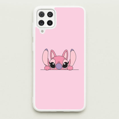 Angel Leaning - Pink Alien  - Angel Stitch Phone Case for Galaxy A12
