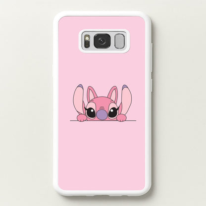 Angel Leaning - Pink Alien  - Angel Stitch Phone Case for Galaxy S8