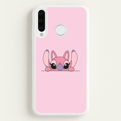 Angel Leaning - Pink Alien  - Angel Stitch Phone Case for Huawei P30 Lite