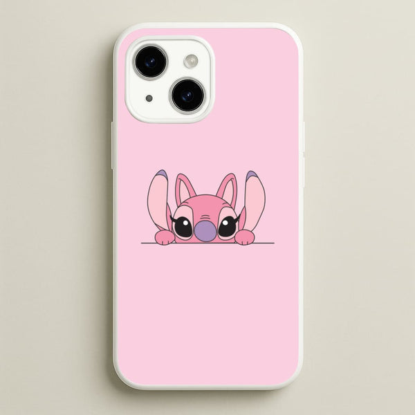 Angel Leaning - Pink Alien  - Angel Stitch Phone Case for iPhone 15 Plus