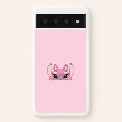 Angel Leaning - Pink Alien  - Angel Stitch Phone Case for Google Pixel 7 Pro
