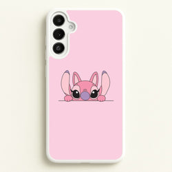 Angel Leaning - Pink Alien  - Angel Stitch Phone Case for Galaxy A36