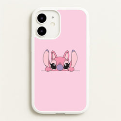 Angel Leaning - Pink Alien  - Angel Stitch Phone Case for iPhone 12 / 12 Pro