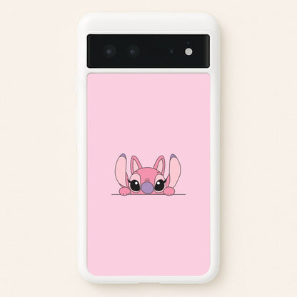 Angel Leaning - Pink Alien  - Angel Stitch Phone Case for Google Pixel 6