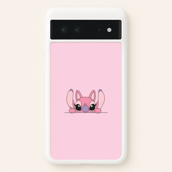 Angel Leaning - Pink Alien  - Angel Stitch Phone Case for Google Pixel 6