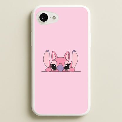 Angel Leaning - Pink Alien  - Angel Stitch Phone Case for iPhone 16e