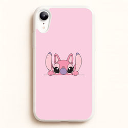 Angel Leaning - Pink Alien  - Angel Stitch Phone Case for iPhone XR
