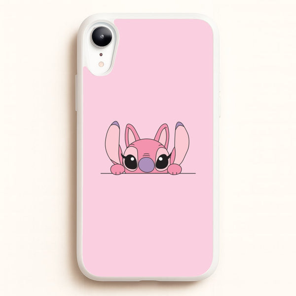 Angel Leaning - Pink Alien  - Angel Stitch Phone Case for iPhone XR