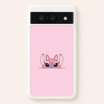 Angel Leaning - Pink Alien  - Angel Stitch Phone Case for Google Pixel 8