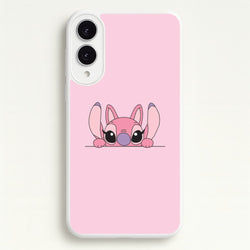 Angel Leaning - Pink Alien  - Angel Stitch Phone Case for Galaxy S25 Edge