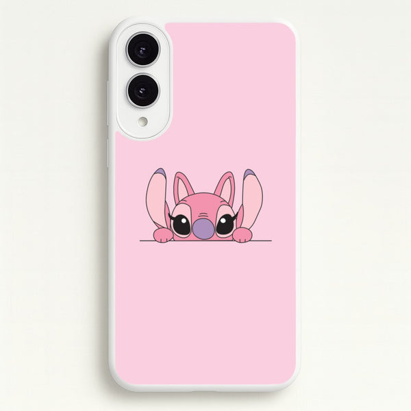 Angel Leaning - Pink Alien  - Angel Stitch Phone Case for Galaxy S25 Edge