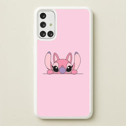 Angel Leaning - Pink Alien  - Angel Stitch Phone Case for Galaxy A71