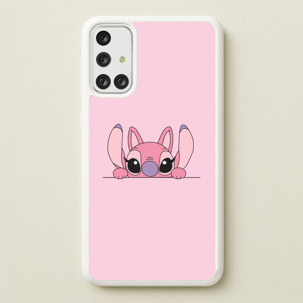 Angel Leaning - Pink Alien  - Angel Stitch Phone Case for Galaxy A71