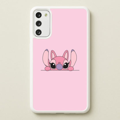 Angel Leaning - Pink Alien  - Angel Stitch Phone Case for Galaxy S20