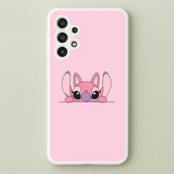 Angel Leaning - Pink Alien  - Angel Stitch Phone Case for Galaxy A13