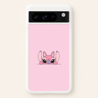 Angel Leaning - Pink Alien  - Angel Stitch Phone Case for Google Pixel 8 Pro