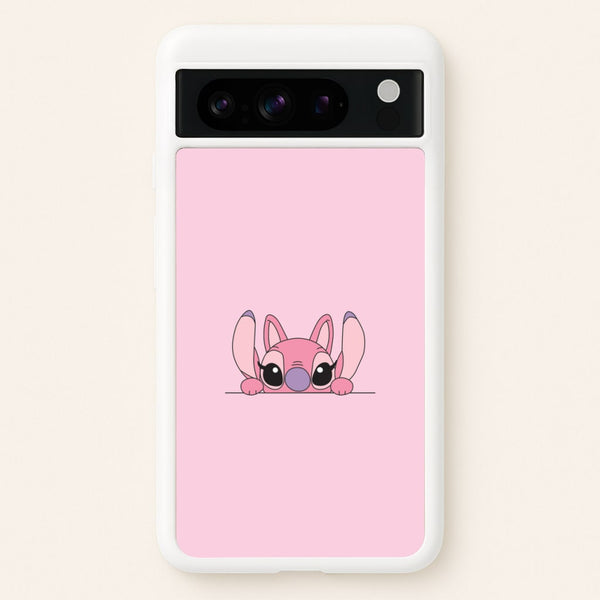 Angel Leaning - Pink Alien  - Angel Stitch Phone Case for Google Pixel 8 Pro