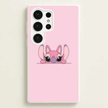 Angel Leaning - Pink Alien  - Angel Stitch Phone Case for Galaxy S25 Ultra