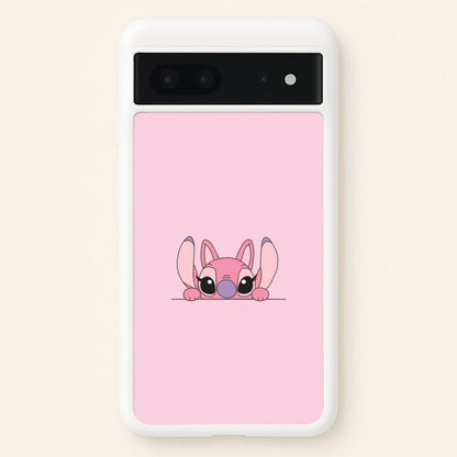 Angel Leaning - Pink Alien  - Angel Stitch Phone Case for Google Pixel 7