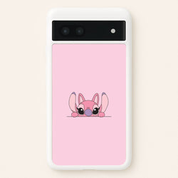 Angel Leaning - Pink Alien  - Angel Stitch Phone Case for Google Pixel 6a