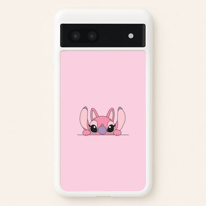 Angel Leaning - Pink Alien  - Angel Stitch Phone Case for Google Pixel 6a