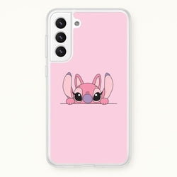 Angel Leaning - Pink Alien  - Angel Stitch Phone Case for Galaxy S22 Plus