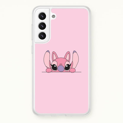 Angel Leaning - Pink Alien  - Angel Stitch Phone Case for Galaxy S22 Plus