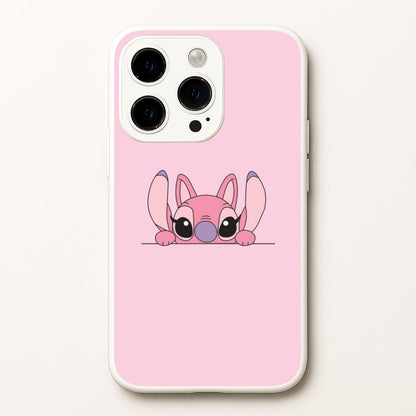 Angel Leaning - Pink Alien  - Angel Stitch Phone Case for iPhone 15 Pro