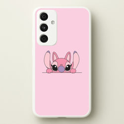 Angel Leaning - Pink Alien  - Angel Stitch Phone Case for Galaxy A35