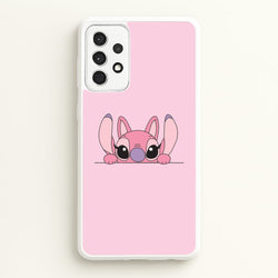 Angel Leaning - Pink Alien  - Angel Stitch Phone Case for Galaxy A52 / A52s